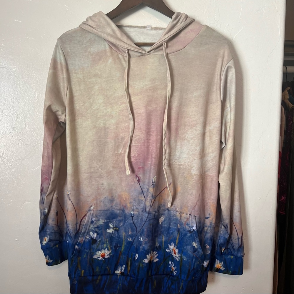 MODARANI Women’s Pullover Pullover Tshirt Soft  Hoodie with Pockets Size L